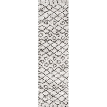 Algaida Moroccan Diamond Shag Area Rug